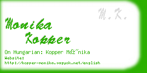 monika kopper business card